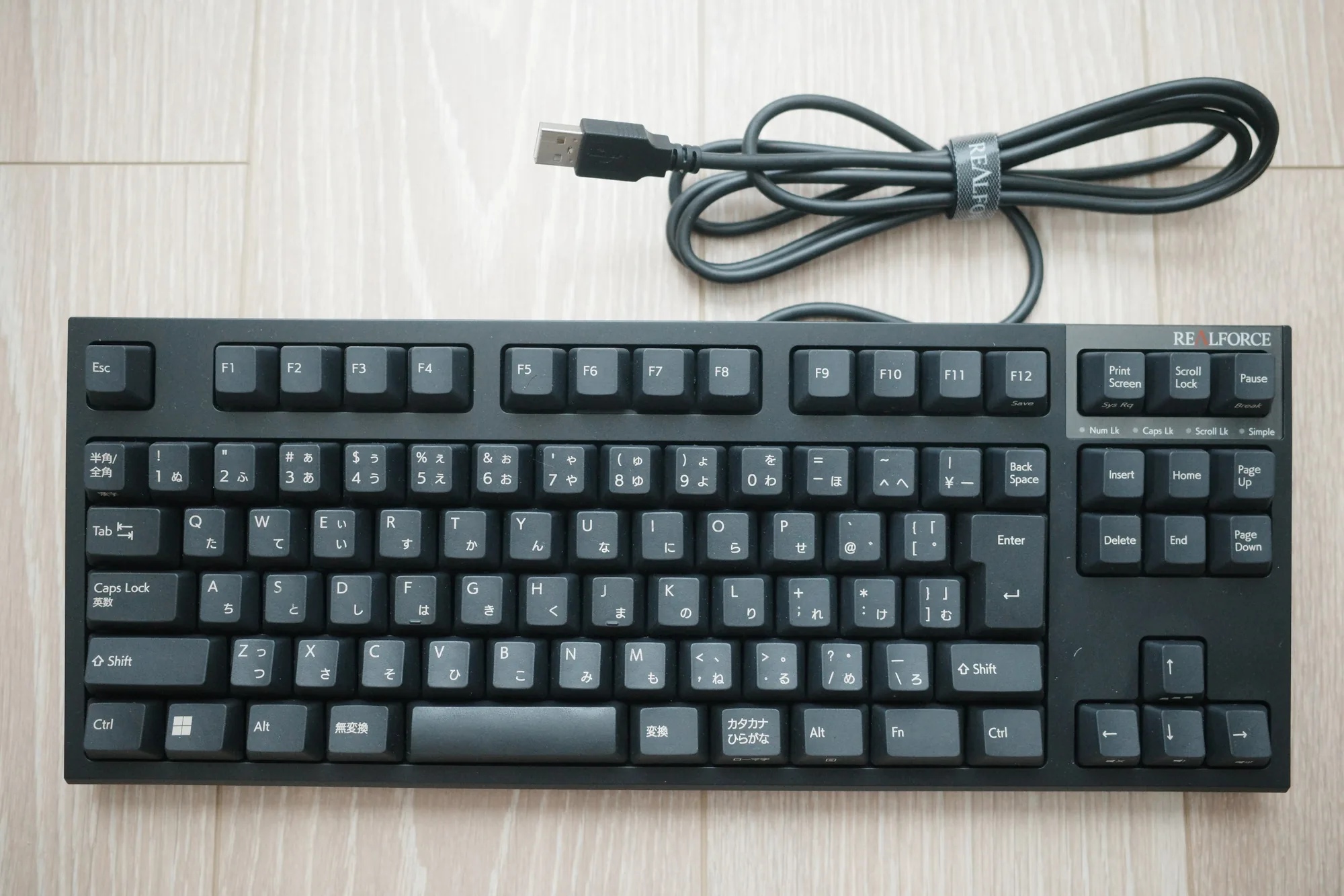 REALFORCE R3S キーボード（ブラック）の全体